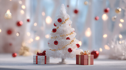 Pure White Christmas Tree Decorations