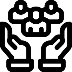 inclusion line icon. Clean and minimalist vector icon for websites, mobile apps, presentations, and logos. Fully scalable and customizable for any project.