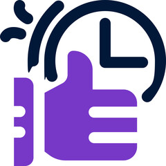 Obraz premium punctuality duotone icon. Sleek and modern vector icon for websites, mobile apps, marketing materials, and corporate design. Fully scalable and ready to use.