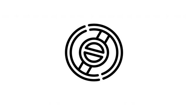 Circular prohibition sign with a slash through the center, ideal for design elements in websites, presentations, and educational materials.

