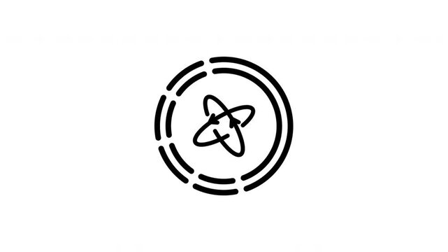 Circular symbol with arrows depicting rotational movement, perfect for illustrating energy, innovation, progress, and dynamics in various design projects.
