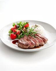 Fototapeta premium hearty meal isolated on white background commercial photography