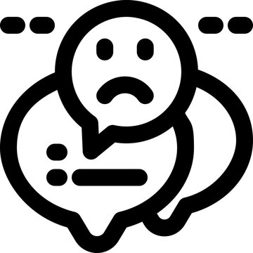 bad feedback line icon. Clean and minimalist vector icon for websites, mobile apps, presentations, and logos. Fully scalable and customizable for any project.
