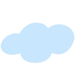 Fototapeta premium Light Blue Fluffy Clouds – Minimalist Weather Illustration