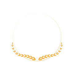 Elegant Gold Floral Circle Frame