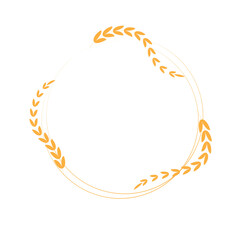 Elegant Gold Floral Circle Frame