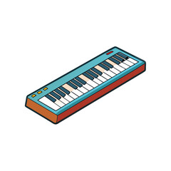 Electronic keyboard, music instrument, portable, isolated