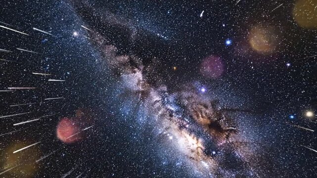 Epic Milky Way Space Travel at Superluminal Speeds with Zoom Burst Effect in Motion