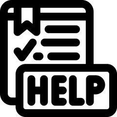 help line icon. Clean and minimalist vector icon for websites, mobile apps, presentations, and logos. Fully scalable and customizable for any project.