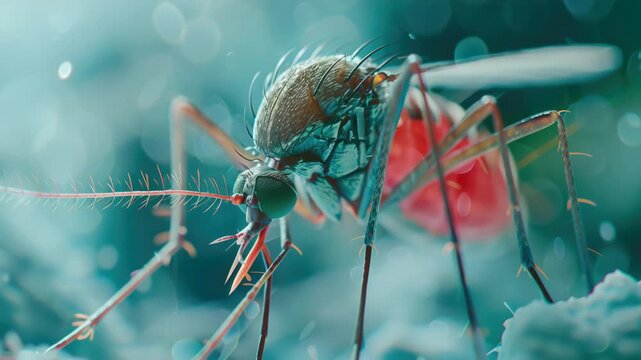 High-resolution featuring a single mosquito in sharp detail against a blurred background.