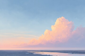 A view of a lake and a mountain