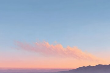 Fototapeta premium A mountain range with a pink sky