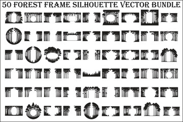 Forest Frame Silhouette SVG Bundle