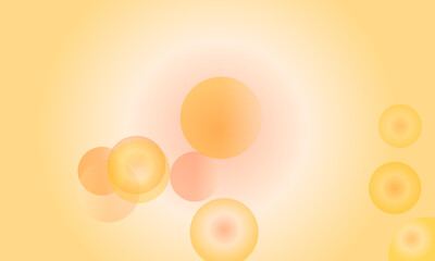 Soft Golden Abstract Background with Glowing Yellow Orbs and Warm Gradient for Web Banners and Desktop Wallpaper.