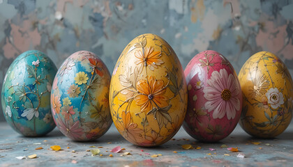 colorful easter eggs