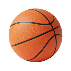 Fototapeta premium Orange basketball with black lines isolated on transparent background