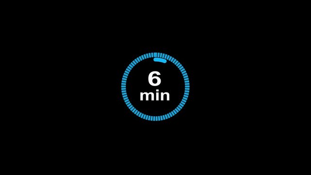 11 minute circle clock icon animation, circular arrow with 11 minute text animation. Digital and analog clock 11 minutes reminder 4k video motion graphic.