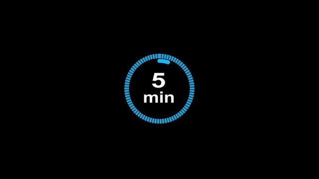 16 minute circle clock icon animation, circular arrow with 16 minute text animation. Digital and analog clock 16 minutes reminder 4k video motion graphic.