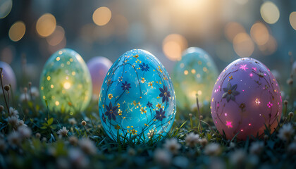 colorful easter eggs