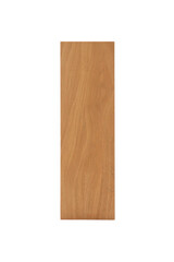 Naklejka premium A vertical wooden plank with a light brown color and visible grain.