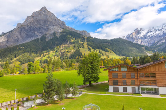 House in Kandersteg, mountains, Switzerland