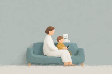 A miniature fig of a man sitting on a couch