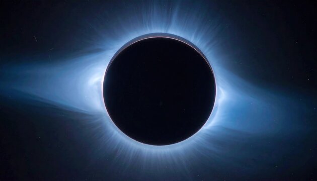 A captivating total solar eclipse with the suns corona visible.