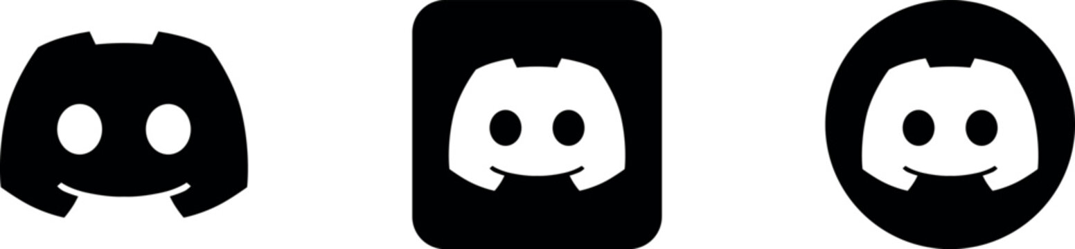 discord logotype , discord black icon editorial.eps10, png