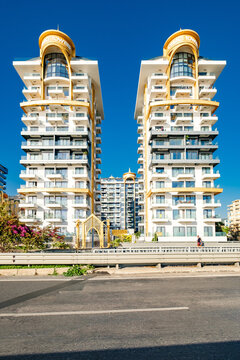 Mahmutlar, Turkey &ndash; april 17, 2025: Cebeci Towers mahmutlar luxury