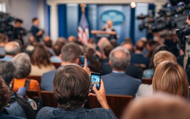 journalists at a press conference