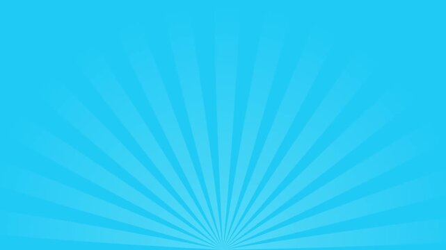 Vibrant blue sunburst background loopable animation with simple and clean design and dynamic movement
