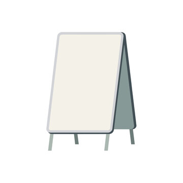Blank A-frame sandwich board sign mockup illustration