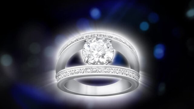 A diamond ring that sparkles with brilliance