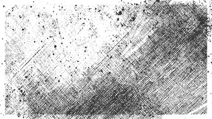 Black ink splatters and crosshatched lines on white textured background