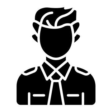 Male Flight Attendant Icon