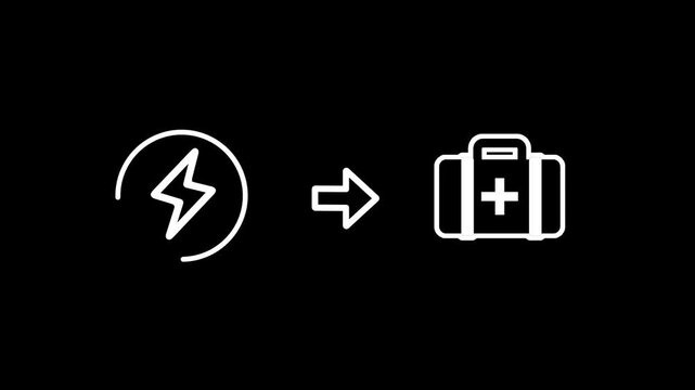 This visual identifies the energy required to power emergency medical services and first aid equipment which are crucial for providing immediate healthcare assistance and saving human lives