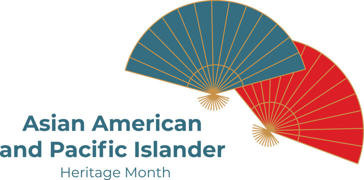 May Asian American and Pacific Islander Heritage Month. Illustration with text, Chinese pattern. Asia Pacific American Heritage Month, Vector	