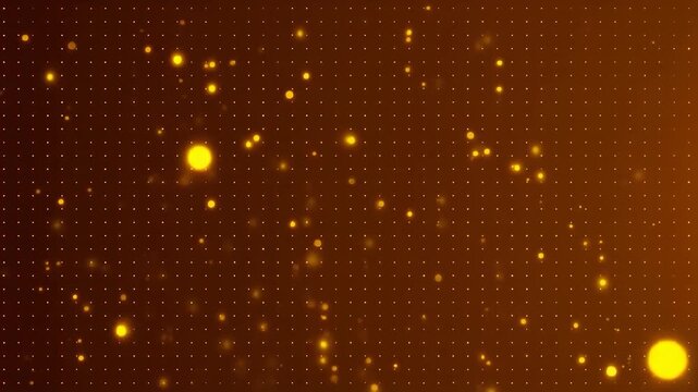 Warm golden dots floating upward silky smooth acceleration deceleration futuristic cinematic surreal ethereal ambience cascading softly glowing abstract unique style variation three