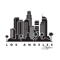 Los Angeles Skyline Silhouette Vector