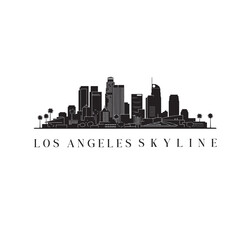 Los Angeles Skyline Silhouette Vector