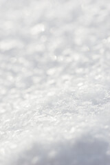 Beautiful close-up of snow texture