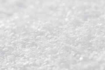 Beautiful close-up of snow texture