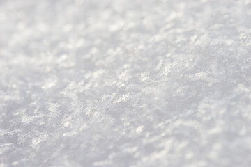 Beautiful close-up of snow texture