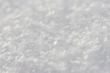 Beautiful close-up of snow texture