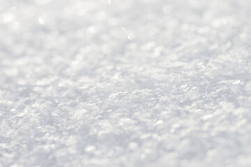 Beautiful close-up of snow texture
