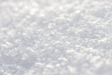 Beautiful close-up of snow texture