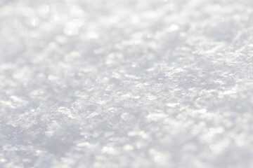 Beautiful close-up of snow texture