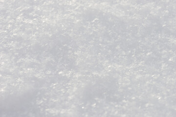 Beautiful close-up of snow texture