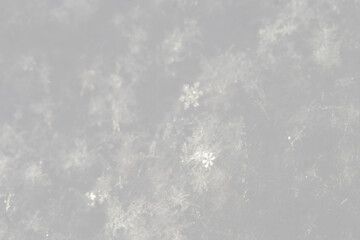 Beautiful close-up of snow texture