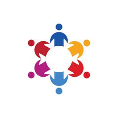 global community logo icon symbol of community , teamwork , family , and business group . Vector illustration